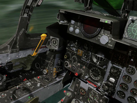 F4 Phantom 2 Forest-Con cabina-Totalmente equipado-Alta resoluci&oacute;n Modelo 3D