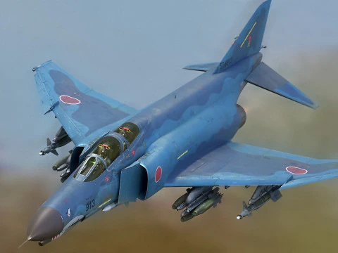 F4 Phantom 2 Kai - With Cockpit-Fully Rigged-High Resolution 3D Model