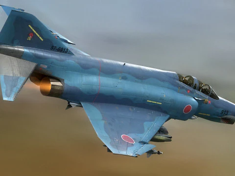 F4 Phantom 2 Kai - With Cockpit-Fully Rigged-High Resolution 3D Model
