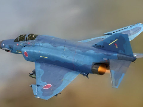 F4 Phantom 2 Kai - With Cockpit-Fully Rigged-High Resolution 3D Model