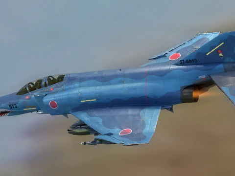 F4 Phantom 2 Kai - With Cockpit-Fully Rigged-High Resolution 3D Model