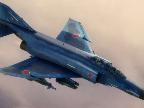 F4 Phantom 2 Kai - With Cockpit-Fully Rigged-High Resolution 3D Model