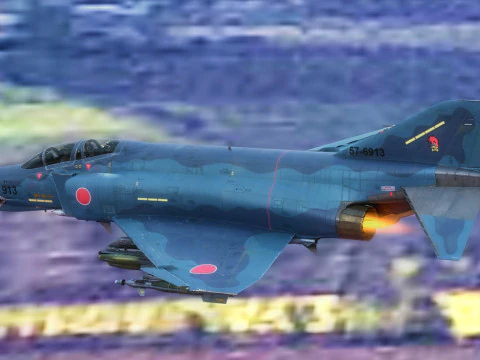 F4 Phantom 2 Kai - With Cockpit-Fully Rigged-High Resolution 3D Model