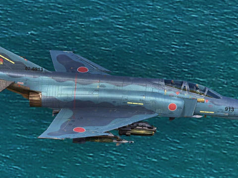 F4 Phantom 2 Kai - With Cockpit-Fully Rigged-High Resolution 3D Model