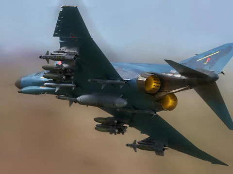 F4 Phantom 2 Kai - With Cockpit-Fully Rigged-High Resolution 3D Model