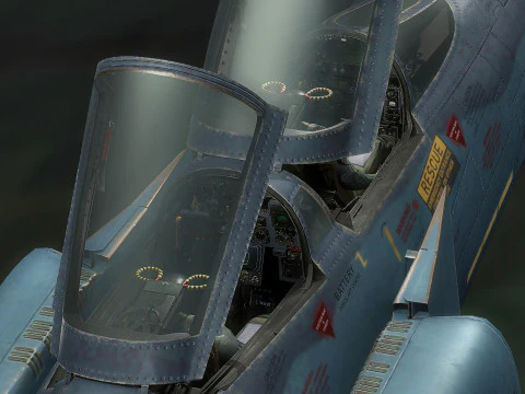 F4 Phantom 2 Kai - With Cockpit-Fully Rigged-High Resolution 3D Model