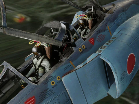 F4 Phantom 2 Kai - With Cockpit-Fully Rigged-High Resolution 3D Model
