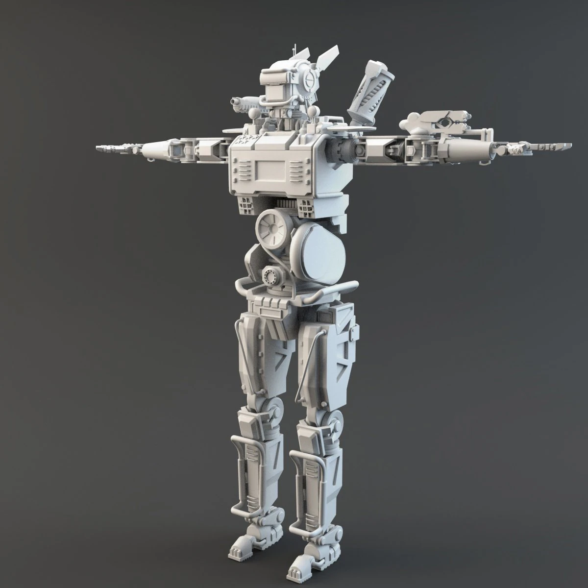 chappie v2 highpoly 3D Model .c4d .max .obj .3ds .fbx .stl .blend 