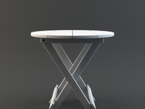 folding side table 3D मॉडल