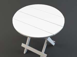 folding side table 3D मॉडल