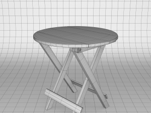 folding side table 3D मॉडल