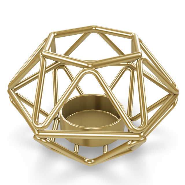 Geometric Candle Holder 1 3D Model .c4d .max .obj .3ds .fbx .stl .blend 