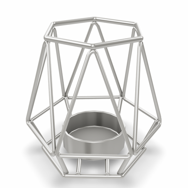 Geometric Candle Holder 3 3D Model .c4d .max .obj .3ds .fbx .stl .blend 