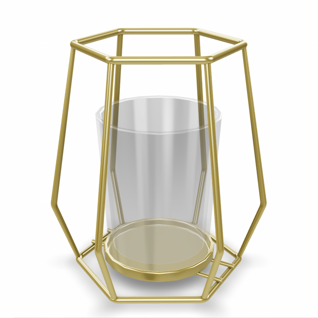 Geometric Candle Holder 5 3D Model .c4d .max .obj .3ds .fbx .stl .blend 