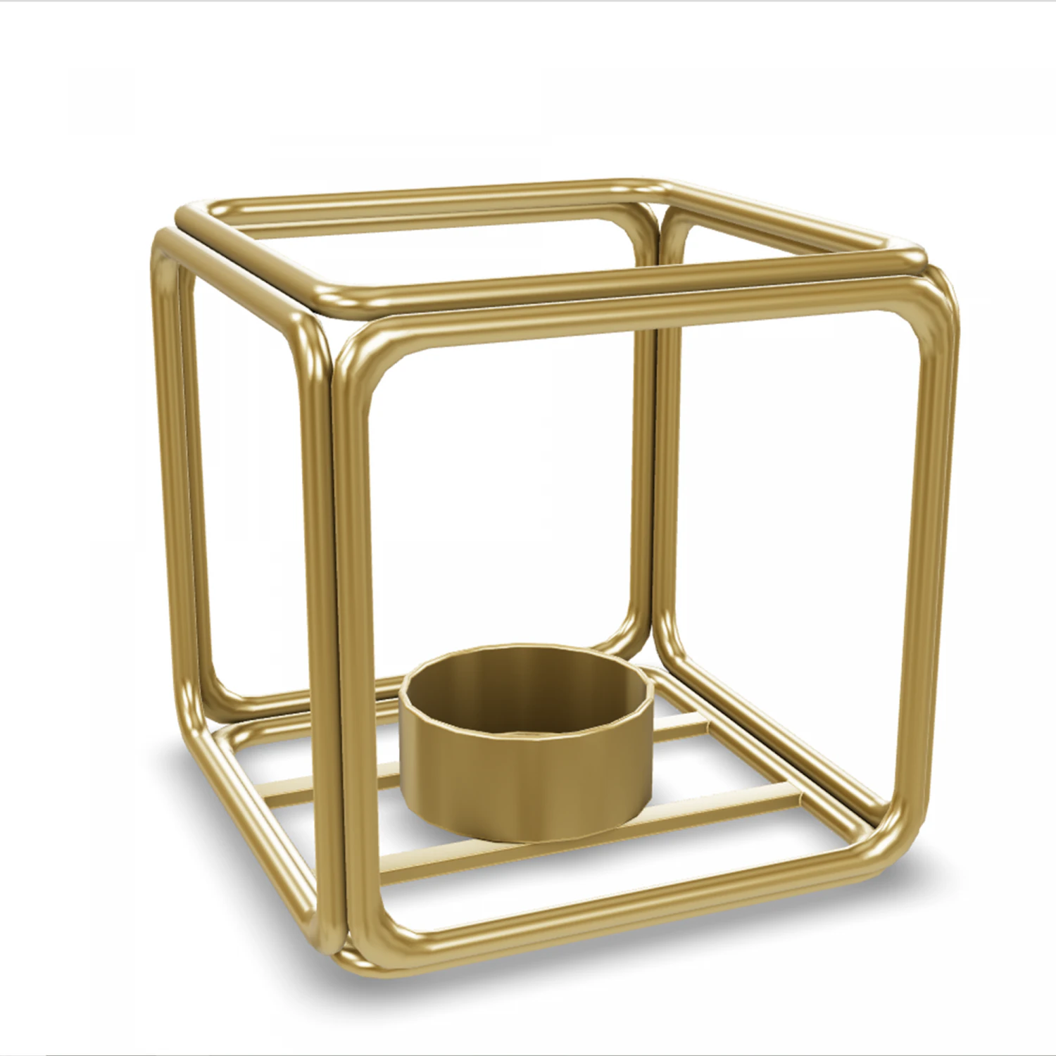 Geometric Candle Holder 6 3D Model .c4d .max .obj .3ds .fbx .stl .blend