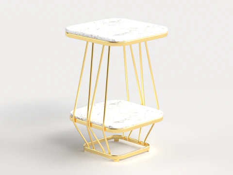 Table 1 Modern Square Coffee Table for Living Room 3D Model