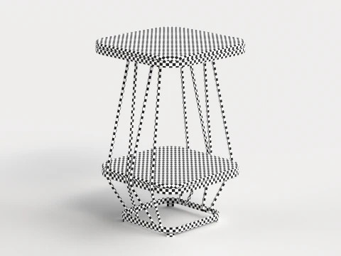 Table 1 Modern Square Coffee Table for Living Room 3D Model