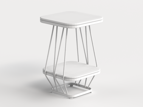 Table 1 Modern Square Coffee Table for Living Room Modelo 3D