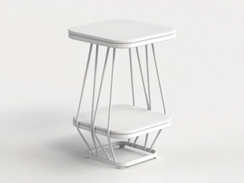 Table 1 Modern Square Coffee Table for Living Room 3D Model
