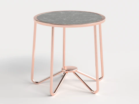 Table 2 Modern and Round Table for Homes 3D Model