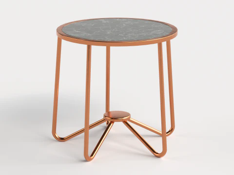 Table 2 Modern and Round Table for Homes 3D Model