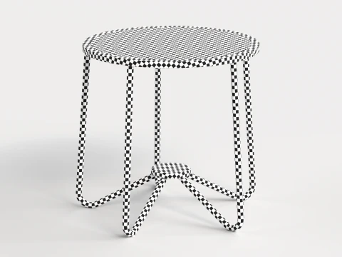 Table 2 Modern and Round Table for Homes 3D Model
