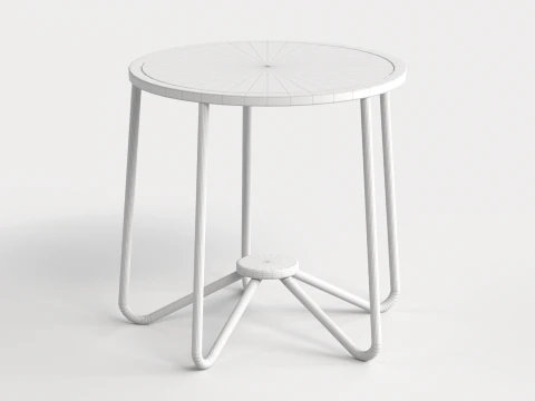 Table 2 Modern and Round Table for Homes 3D Model