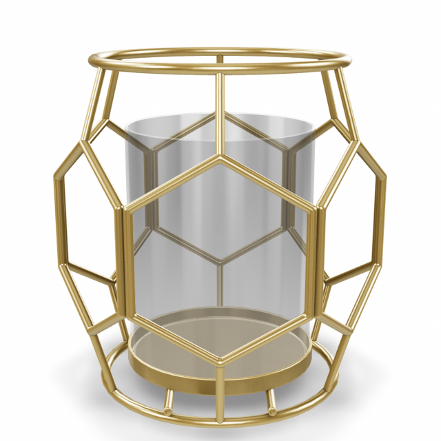 Geometric Candle Holder 13 3D Model .c4d .max .obj .3ds .fbx .stl .blend 