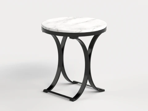 表 4 モダンな大理石トップサイドテーブル 3Dモデル