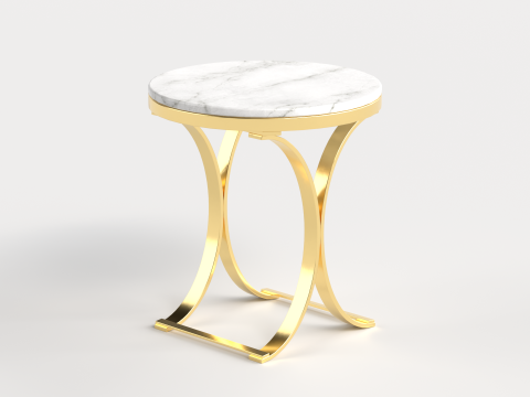 Table 4 Modern Marble Top Side Table 3D Модель