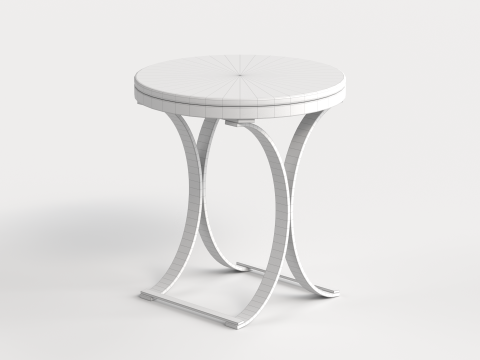 Table 4 Modern Marble Top Side Table 3D Модель