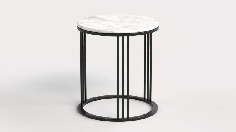 Table 5 Steel Marble Top Coffee Table Model 3D .c4d .max .obj .3ds .fbx .stl .blend 