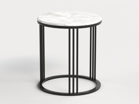 Table 5 Steel Marble Top Coffee Table 3Dモデル