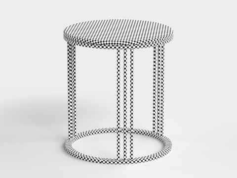 Table 5 Steel Marble Top Coffee Table Model 3D