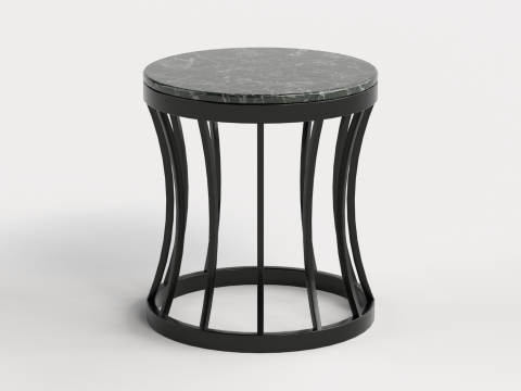 Table 7 Steel Marble Top Coffee Table Modelo 3D