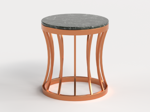 Table 7 Steel Marble Top Coffee Table Modelo 3D