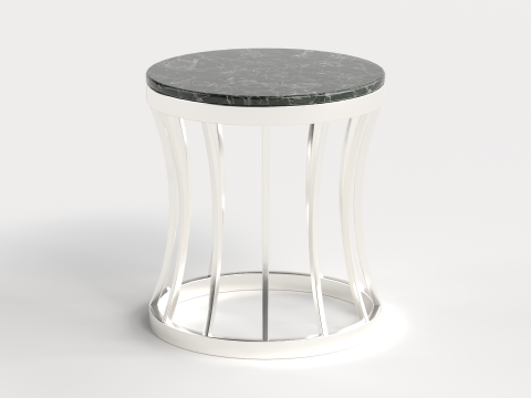 Table 7 Steel Marble Top Coffee Table Modelo 3D