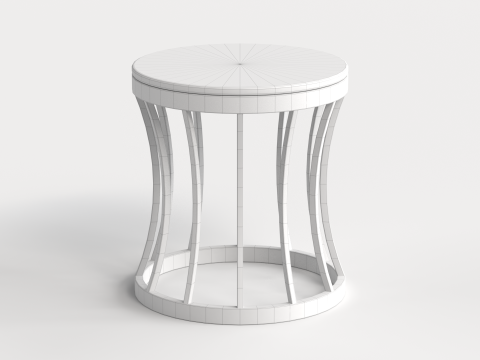 Table 7 Steel Marble Top Coffee Table Modelo 3D