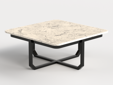 Table 8 Modern Square center Table for Living Room 3D Model