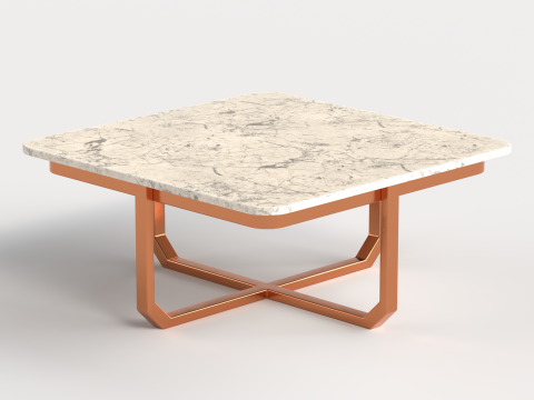Table 8 Modern Square center Table for Living Room 3D Model