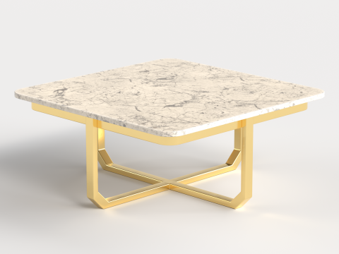 Table 8 Modern Square center Table for Living Room 3D Model