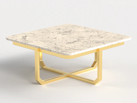 Table 8 Modern Square center Table for Living Room 3D Model
