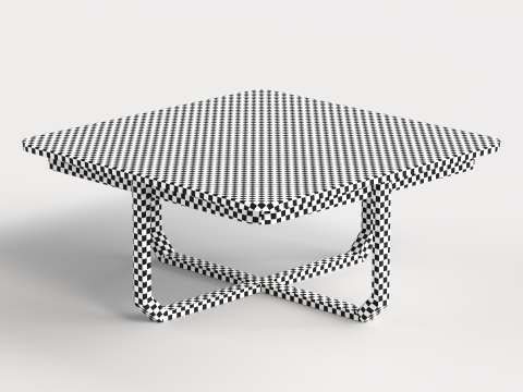 Table 8 Modern Square center Table for Living Room 3D Model