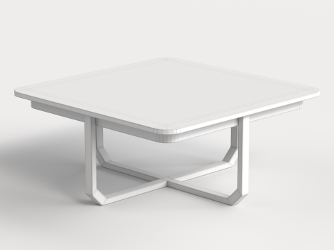 Table 8 Modern Square center Table for Living Room 3D Model