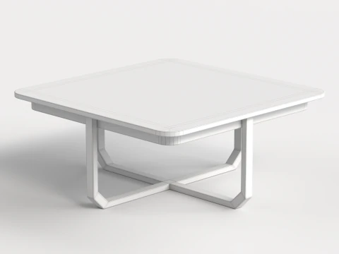 Table 8 Modern Square center Table for Living Room 3D Model