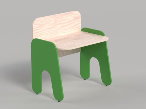 Table 10 Rockstar Kids Study Table 3D Model