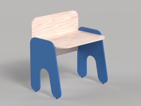 Table 10 Rockstar Kids Study Table 3D 모델