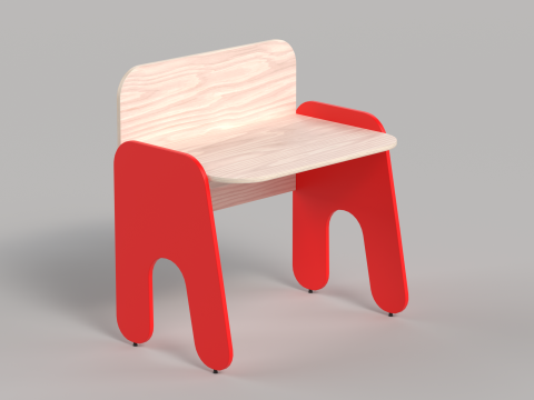 Table 10 Rockstar Kids Study Table 3D 모델