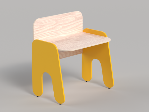 Table 10 Rockstar Kids Study Table 3D 모델