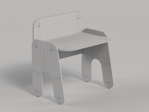 Table 10 Rockstar Kids Study Table 3D 모델
